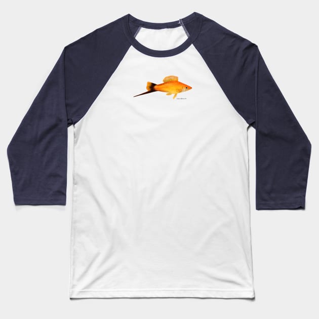 Swordtail Fish Baseball T-Shirt by julianamotzko